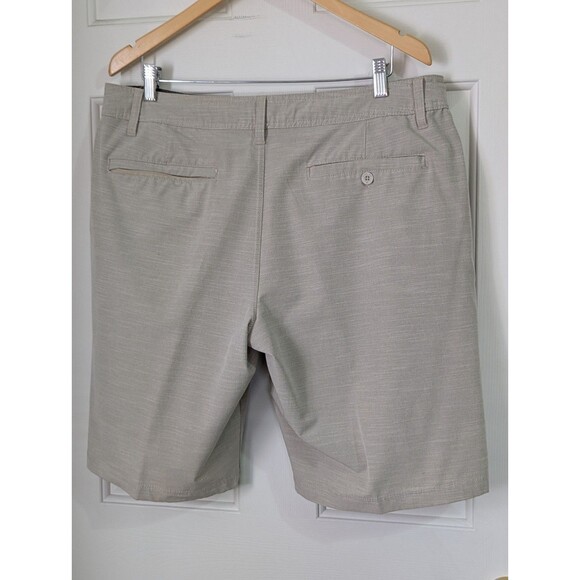 HANG TEN Hybrid Swim Shorts Chinos 36 Beige Drawstring Quick Dry Golf Beach - Picture 4 of 8